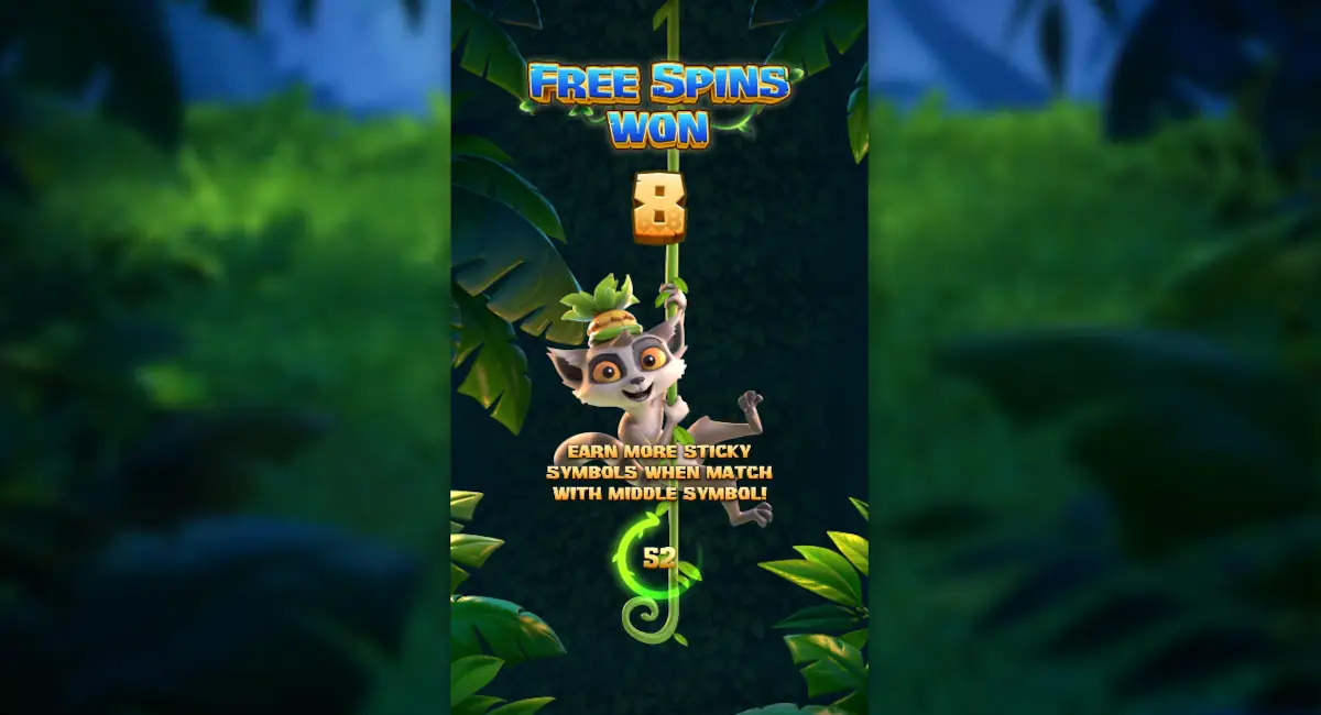 Jungle Delight símbolos pegajosos